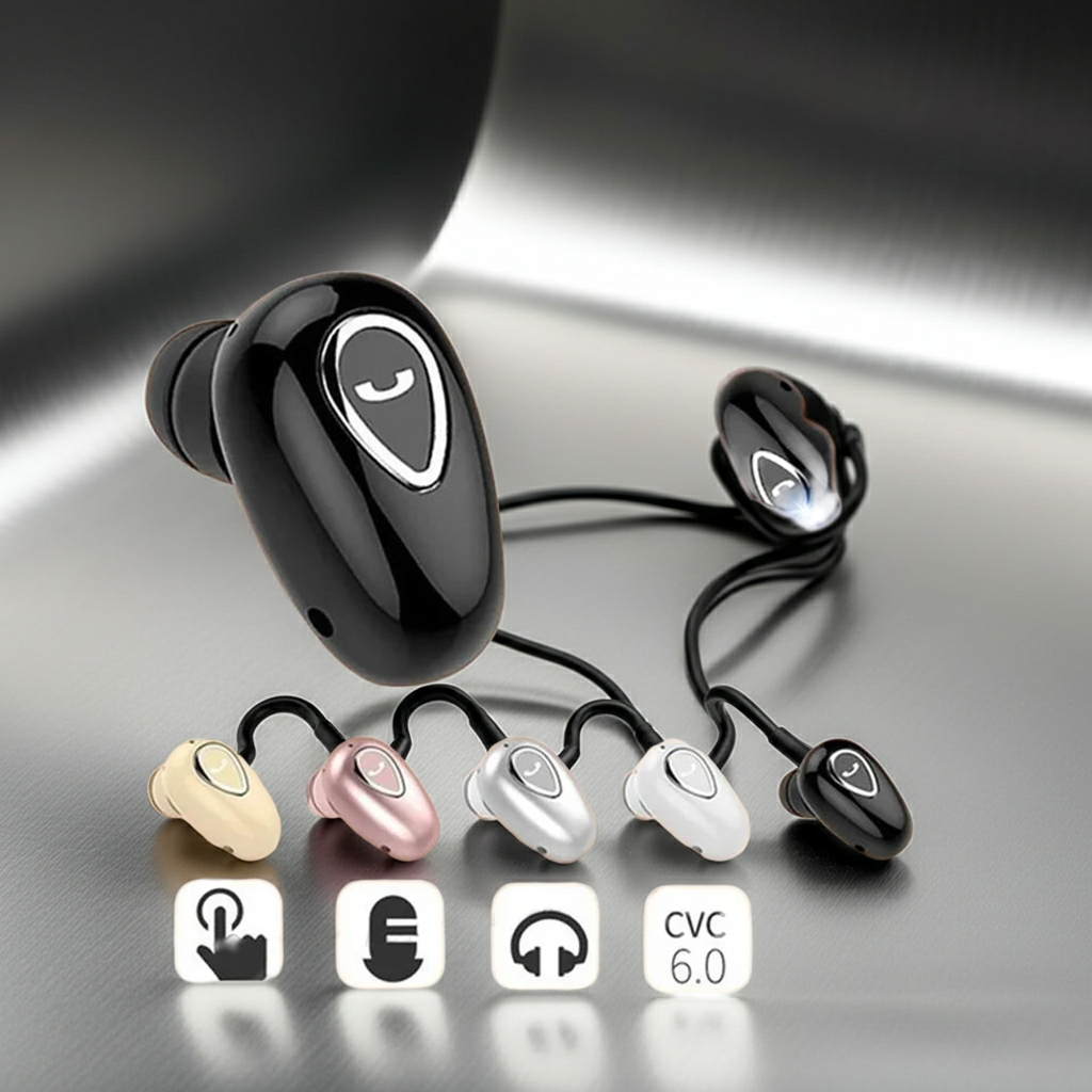 Mini Invisible Bluetooth Earphones with Mic