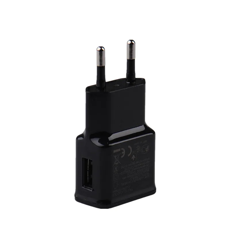 Universal 5V USB Power Adapter - AC to DC Charger, 1A/2A, EU/US Plug