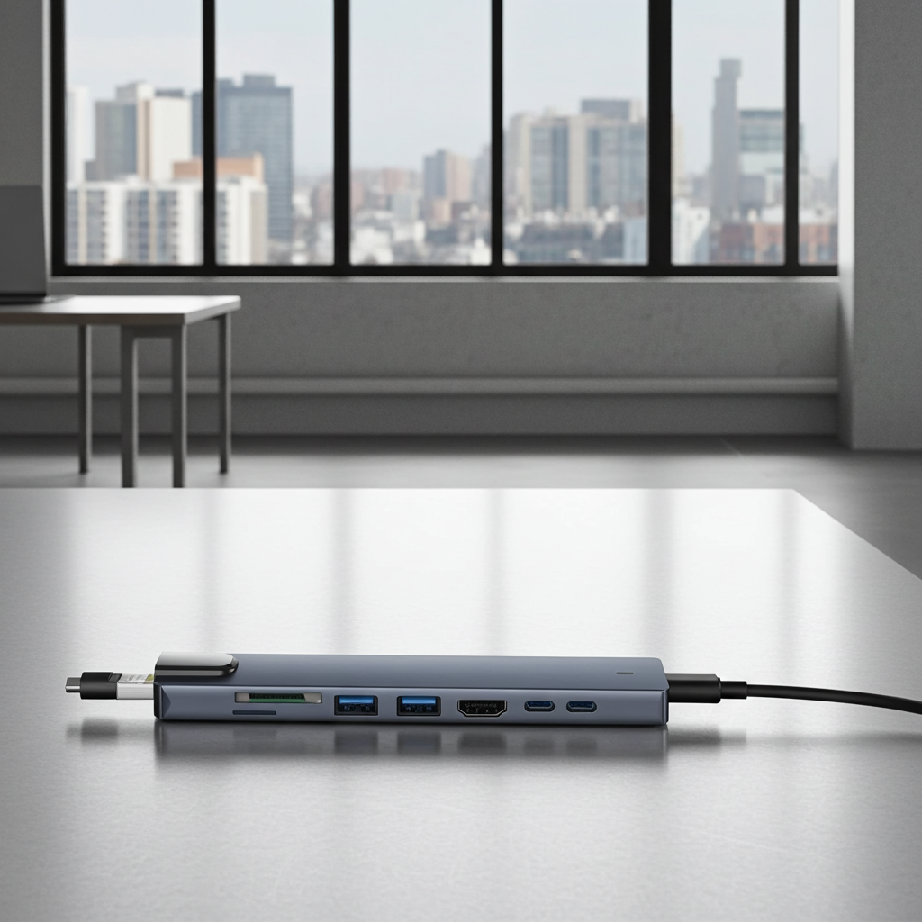 8-in-1 USB-C Hub Docking Station - 4K HDMI, RJ45, PD 100W, SD/TF