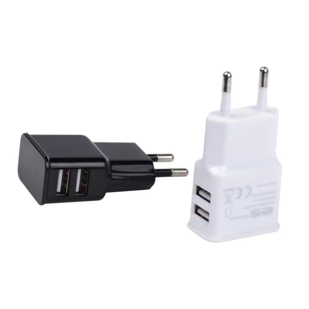 Universal 5V USB Power Adapter - AC to DC Charger, 1A/2A, EU/US Plug