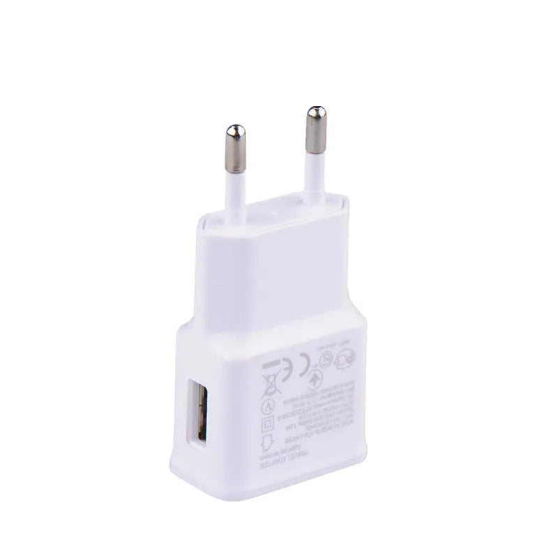 Universal 5V USB Power Adapter - AC to DC Charger, 1A/2A, EU/US Plug