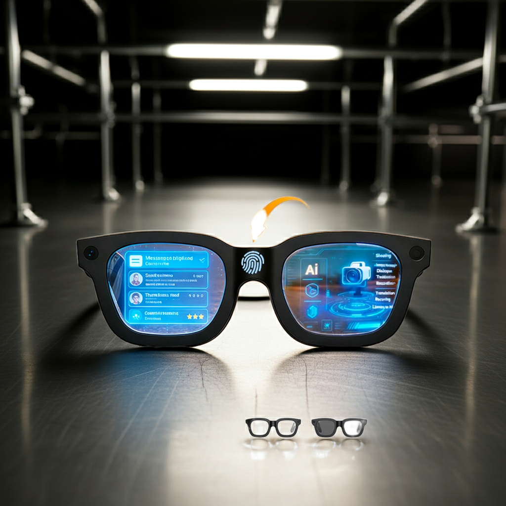 AI Smart Glasses — HD Photo & Video, 100+ Language Translation, Bluetooth