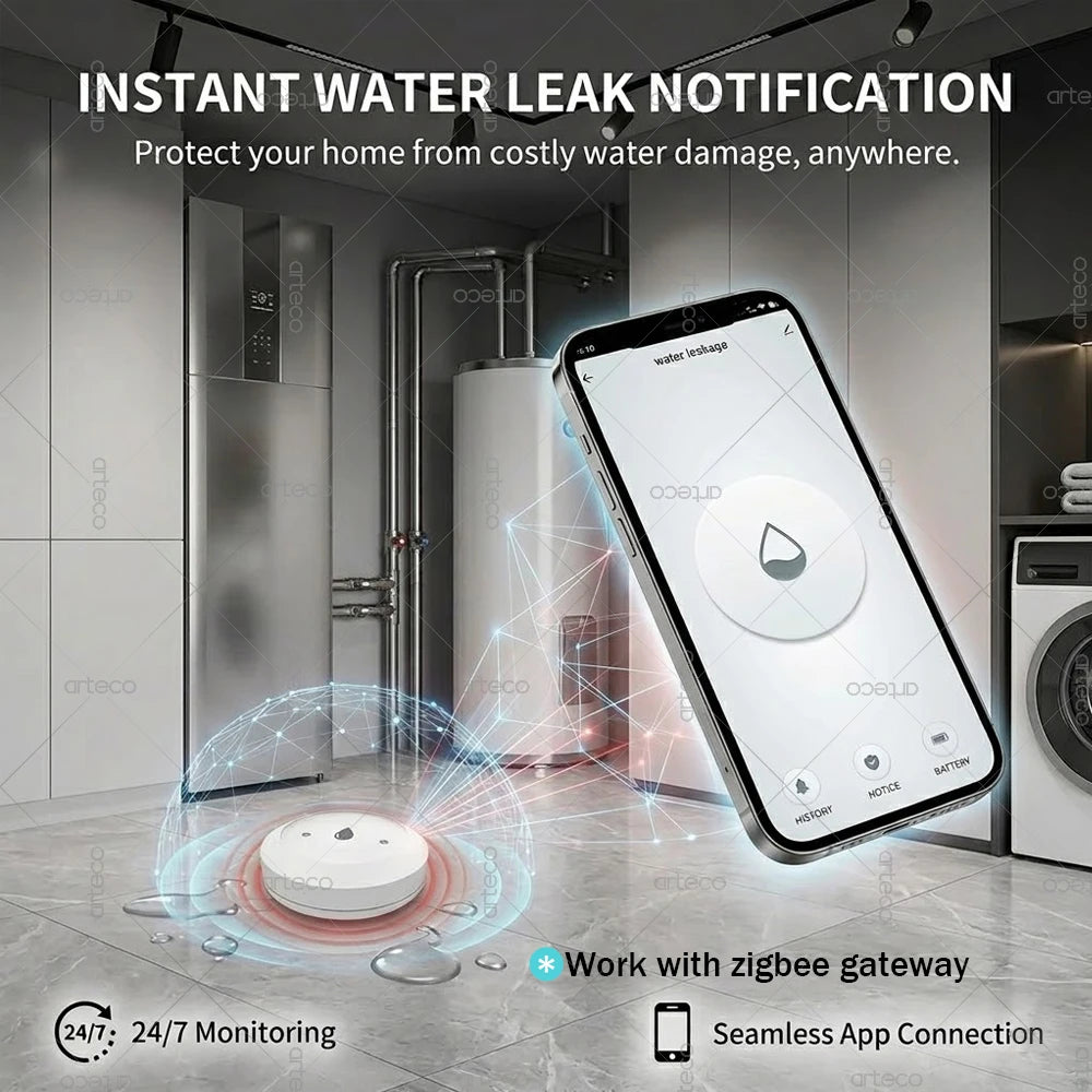 Smart Zigbee Water Sensor & Flood Leakage Detector