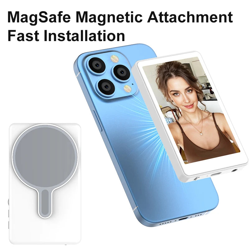 Magnetic Phone Monitor - Real-Time Selfie & Rear Camera Display