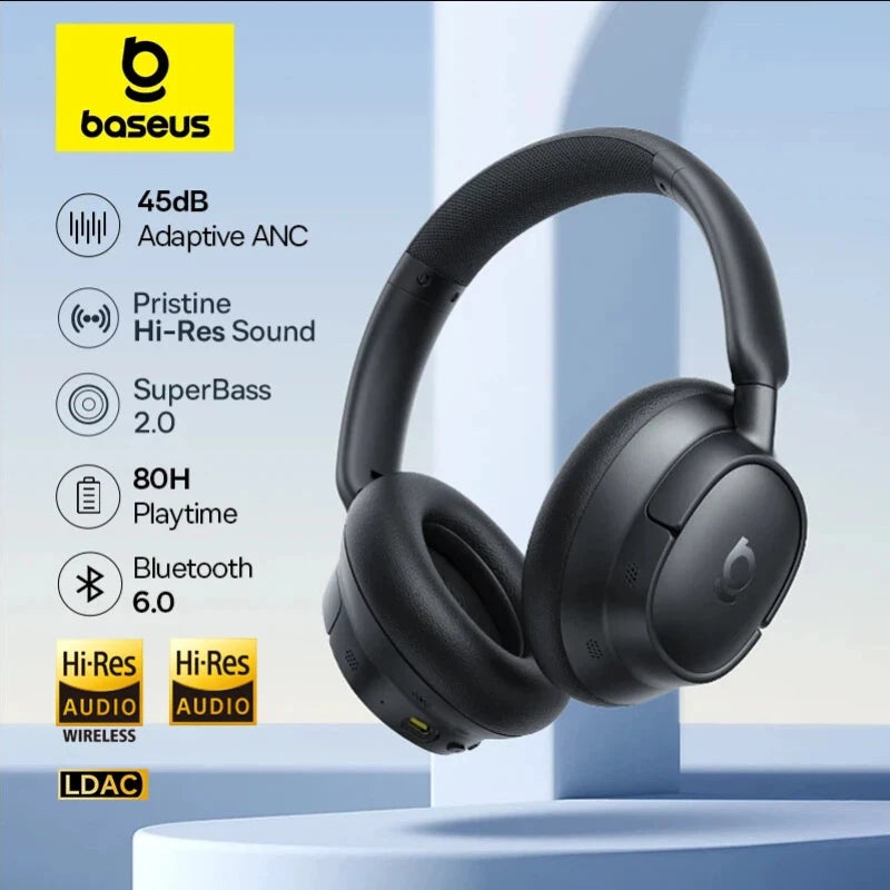 Baseus EH10 ANC Wireless Headphones — 80H, Bluetooth 6.0