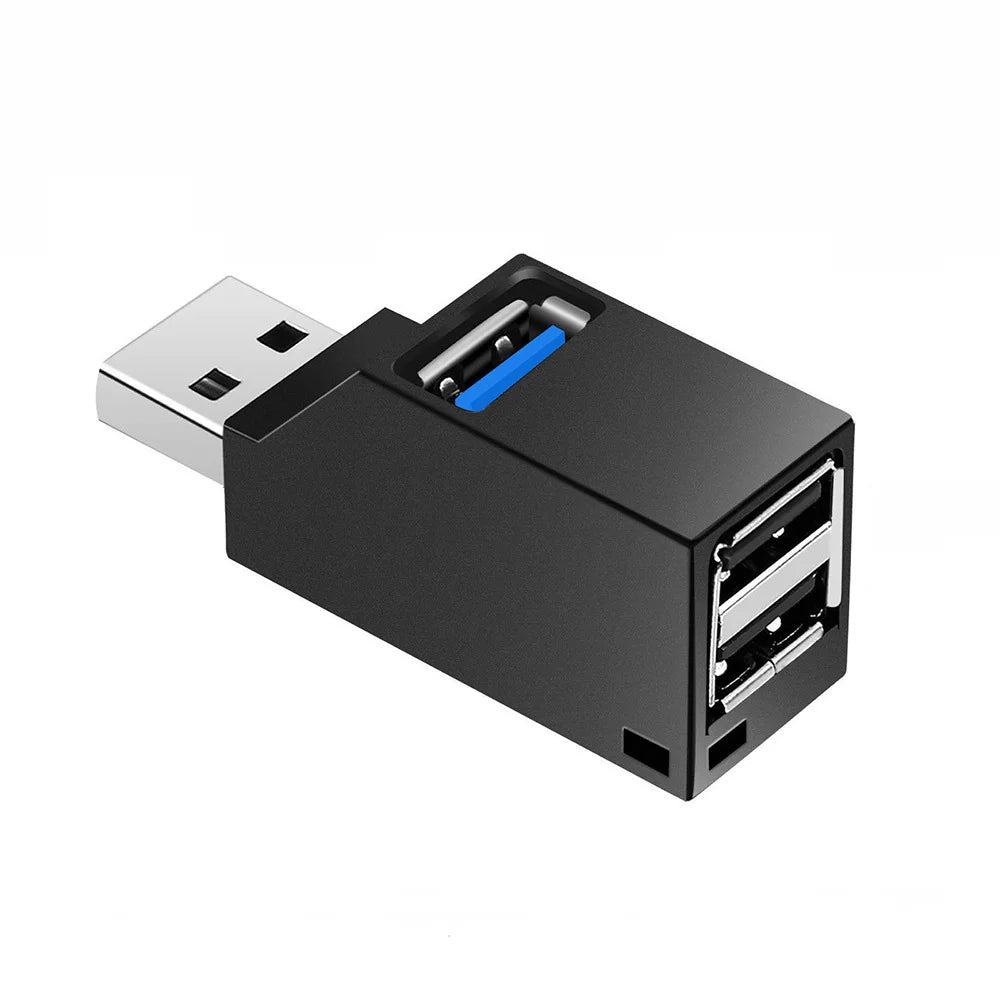 USB 3.0 Mini Hub — 1 to 3 Port Splitter for PC & Laptop