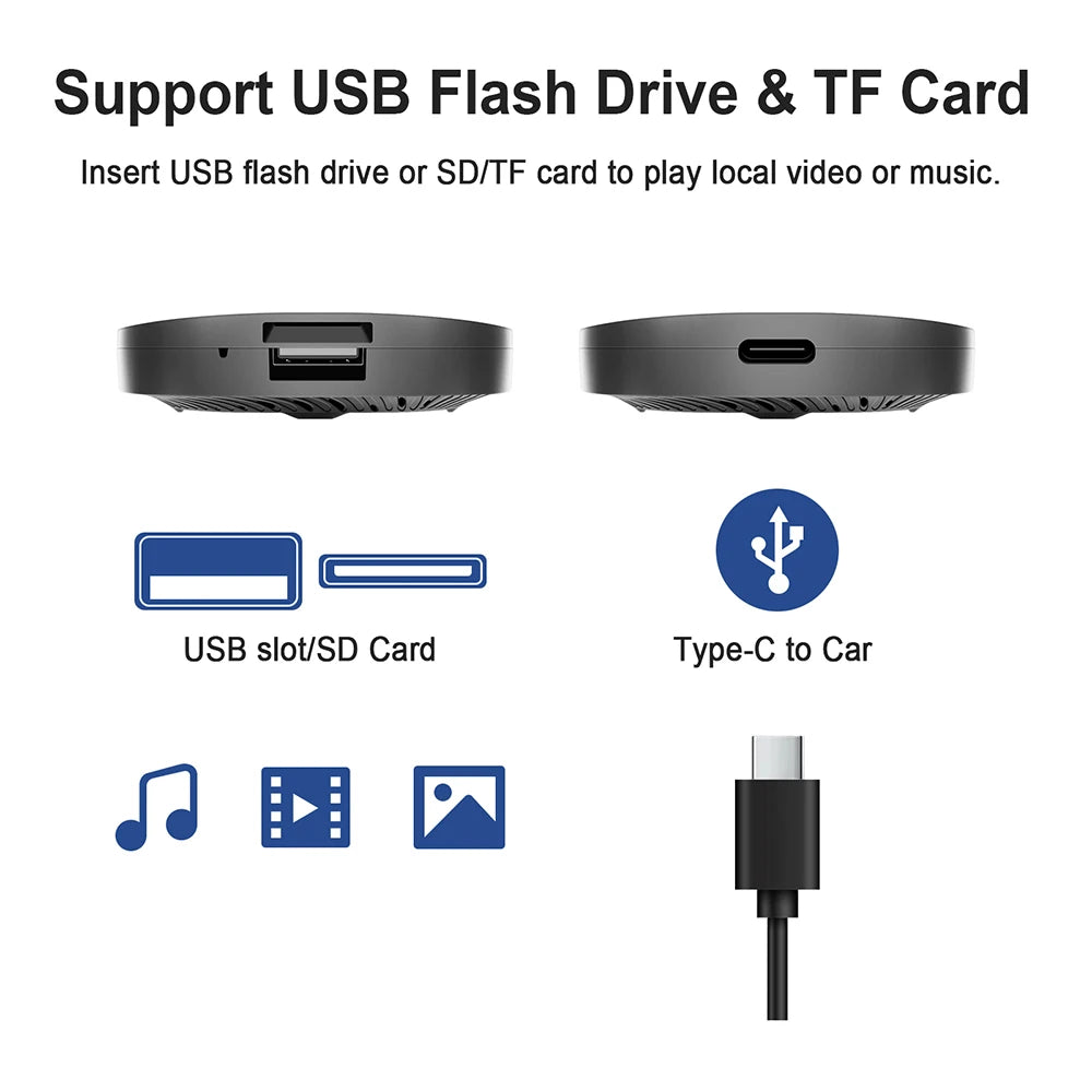 Android 13 Smart TV Box with Wireless CarPlay & Android Auto