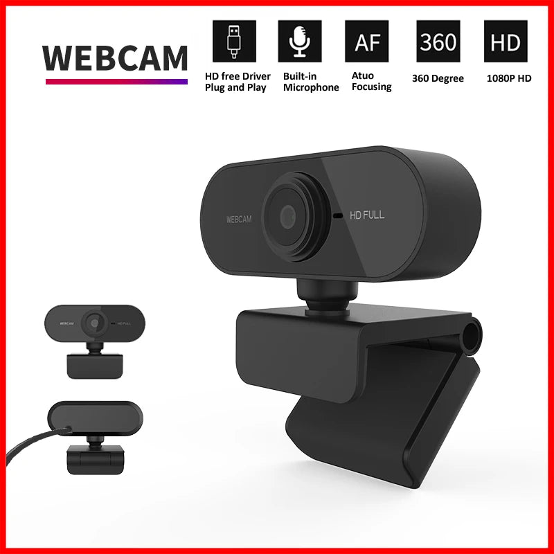 1080P HD Mini Webcam with Microphone