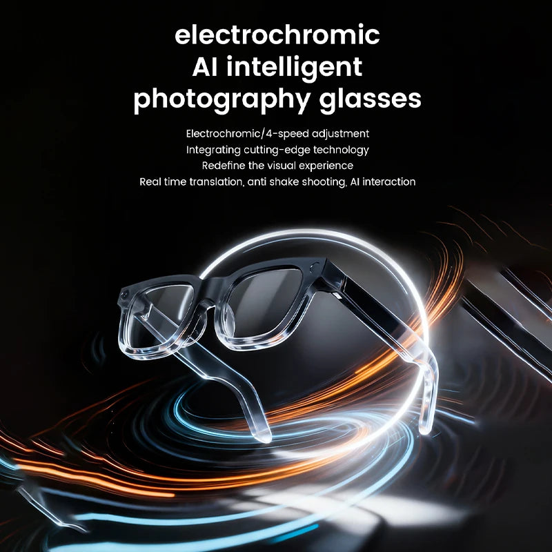 AI Smart Glasses — HD Photo & Video, 100+ Language Translation, Bluetooth