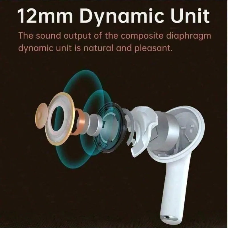 DAMORE Dual-Mic Wireless Earbuds — IPX5, 14mm Bass