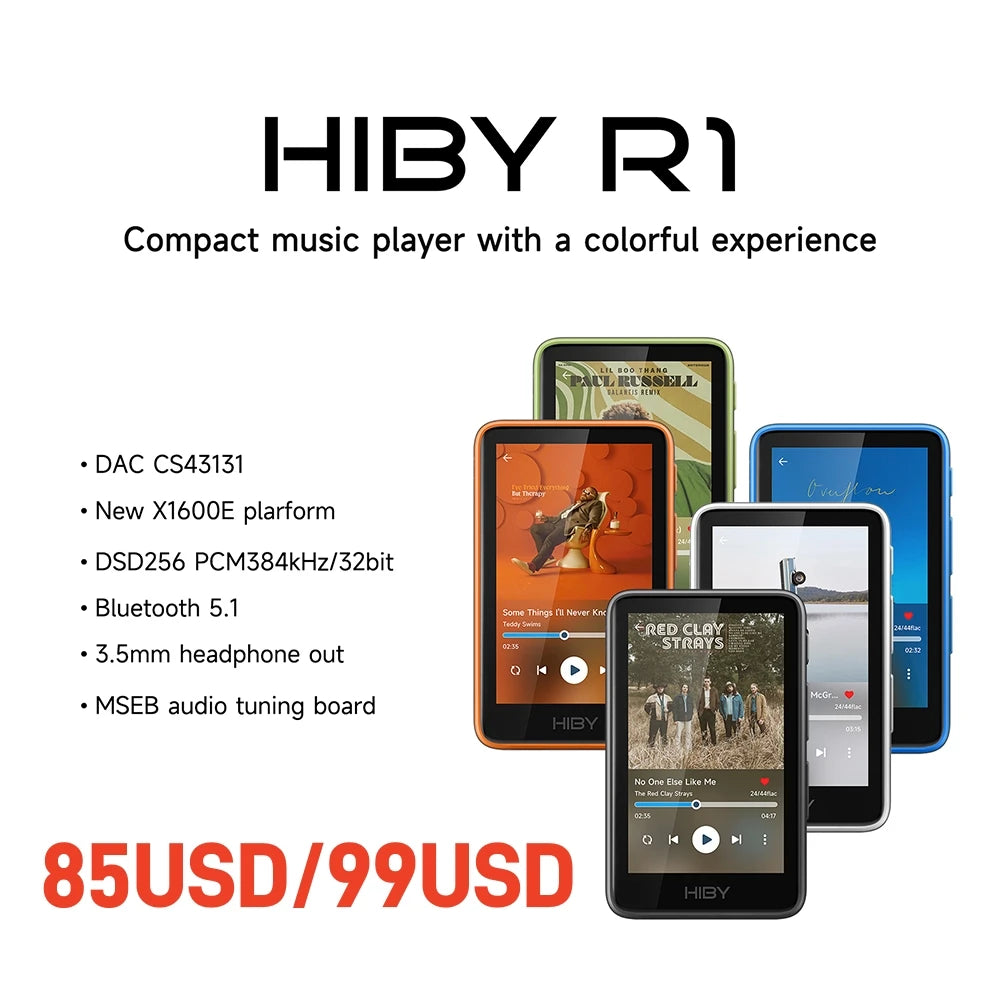 HiBy R1 HiFi Portable Music Player with WiFi & Bluetooth