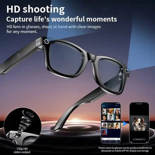 AI Smart Glasses — 8MP Camera, 100+ Language Translation, Bluetooth Calling
