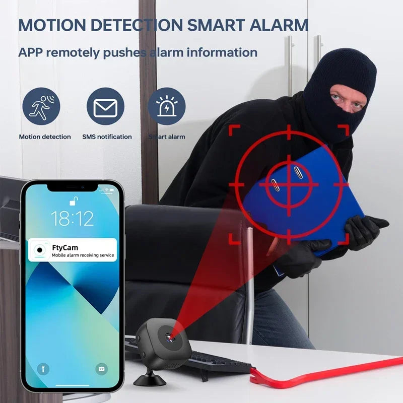 Mini 4K HD WiFi Security Camera with Remote Monitoring