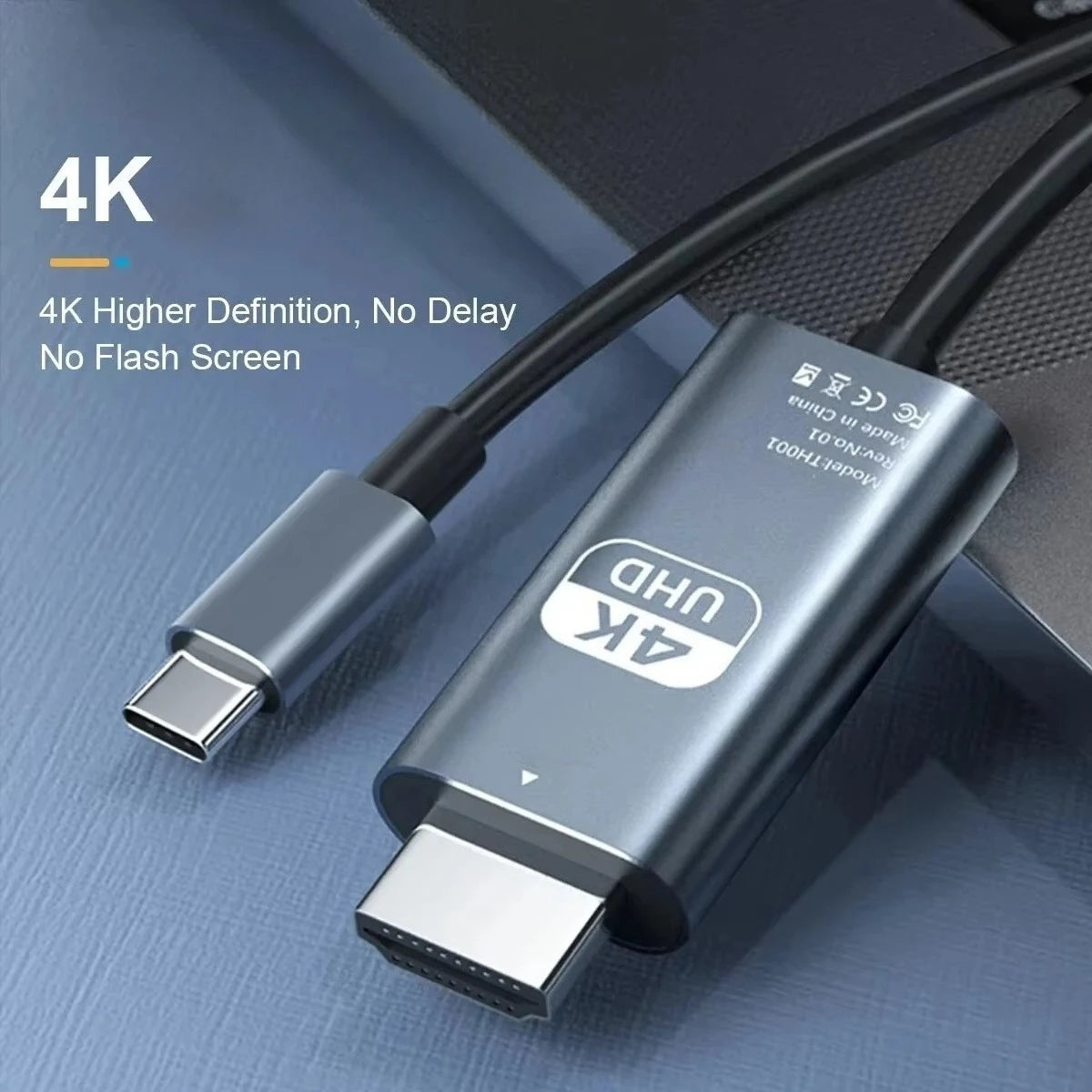 USB-C to HDMI 4K Cable — 2M Braided Screen Mirroring