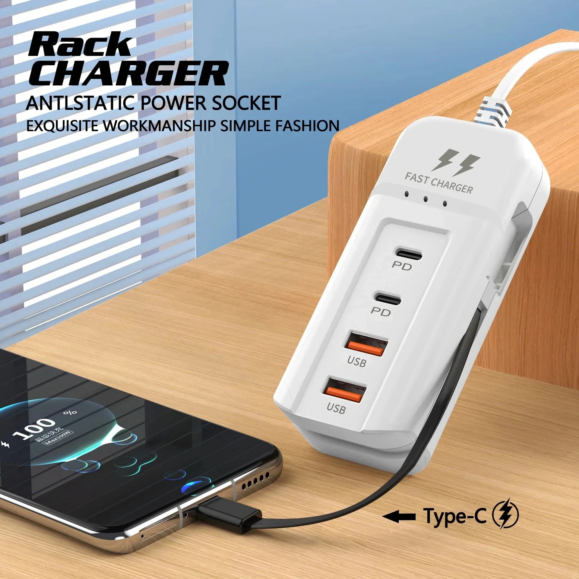 Multi-Port USB-C Fast Wall Charger