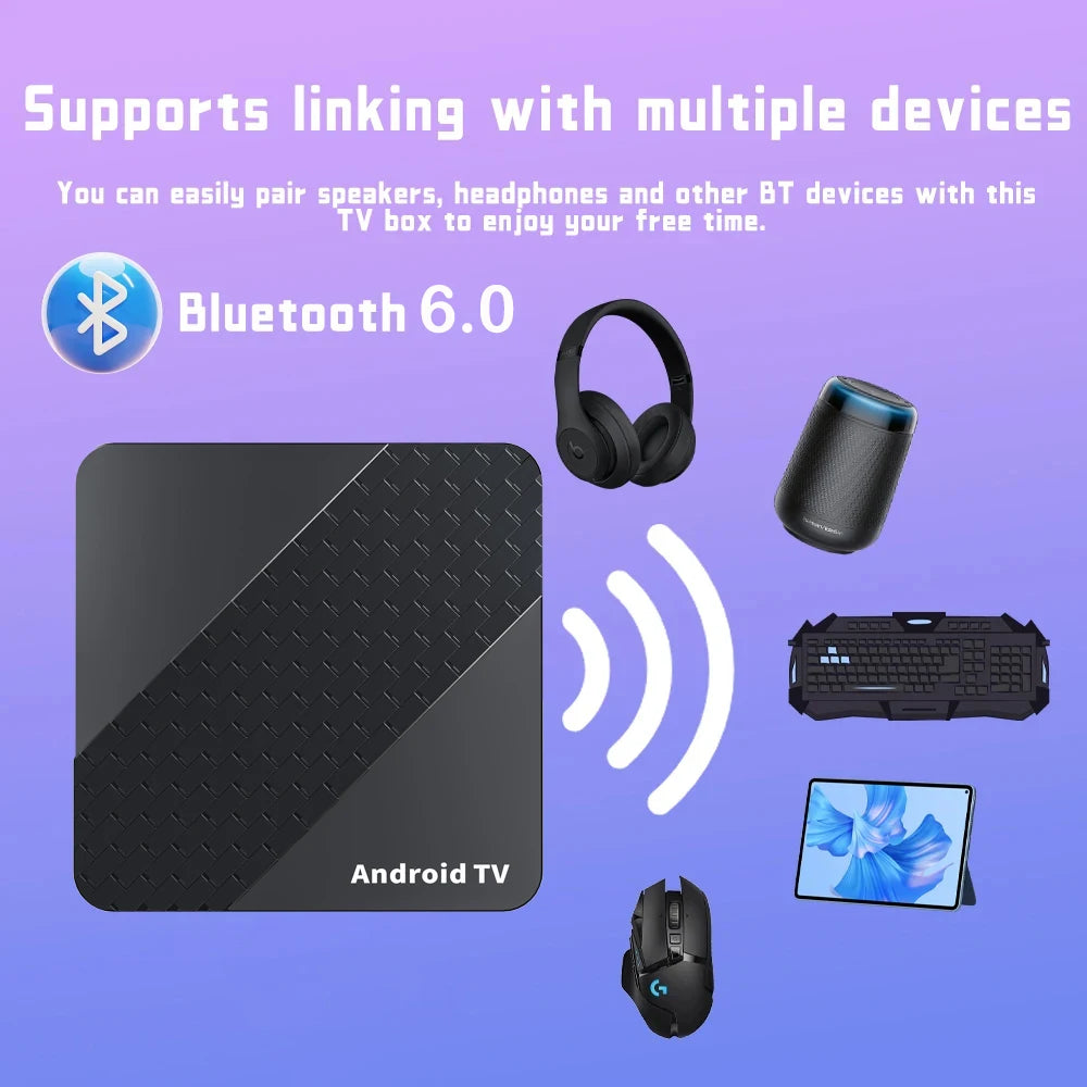 YOZHIXU X10 Android TV Box - 8K Streaming, WiFi 6, Bluetooth 6.0