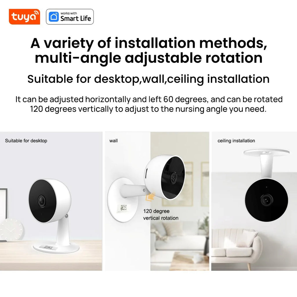 Tuya Smart 3MP HD Indoor Security Camera with Two-Way Audio