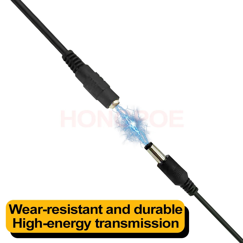 DC Power Splitter Cable — 1 to 8 Way, 5V/12V for LED & CCTV