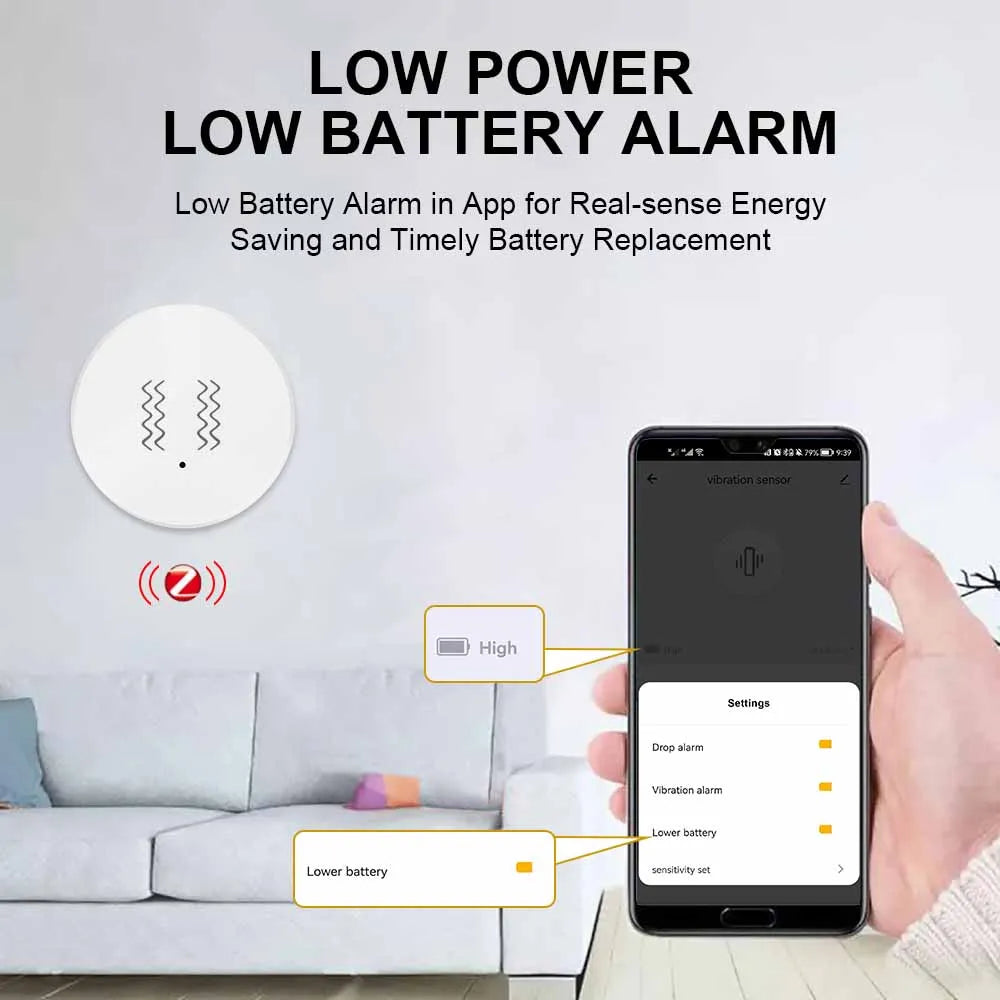 Tuya Smart Zigbee Vibration Detection Sensor