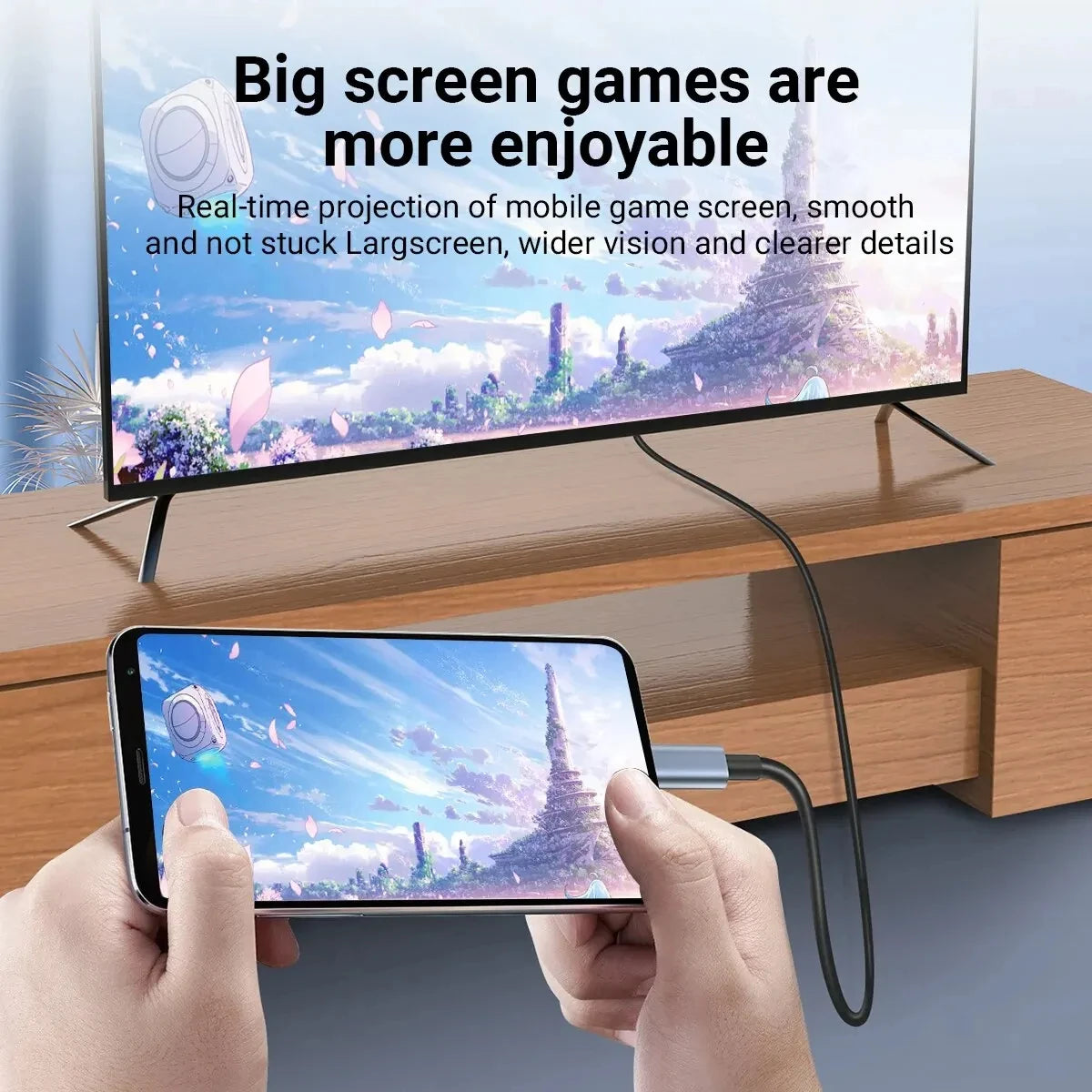 USB-C to HDMI 4K Cable — 2M Braided Screen Mirroring