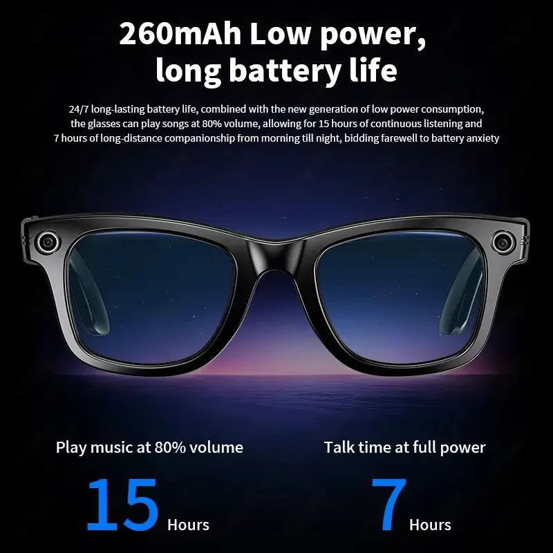 AI Smart Glasses — 8MP Camera, 100+ Language Translation, Bluetooth Calling
