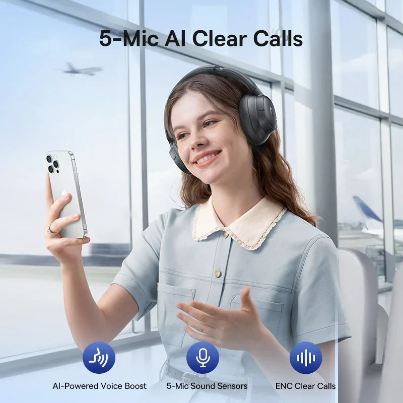 Baseus EH10 ANC Wireless Headphones — 80H, Bluetooth 6.0