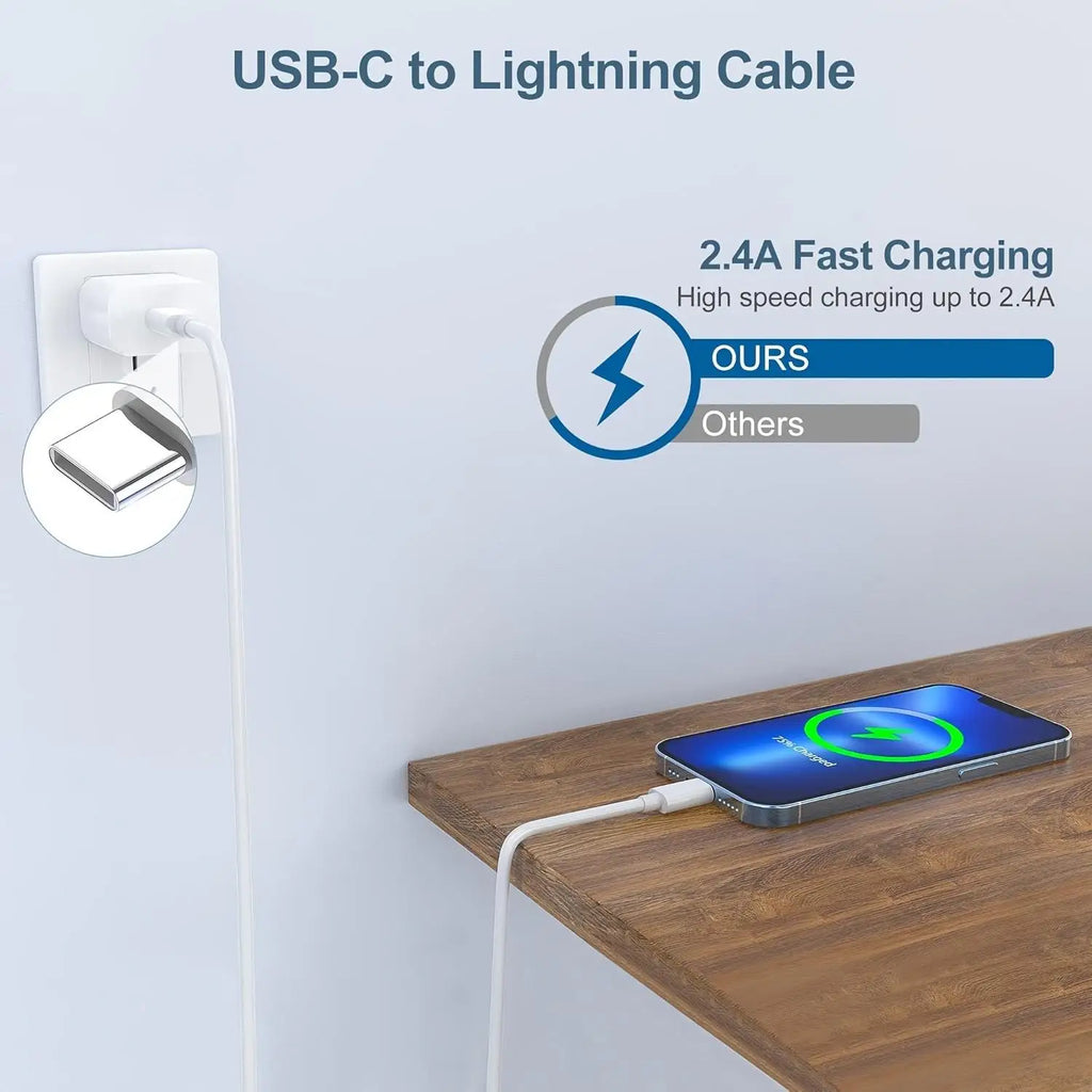 USB-C to Lightning Fast Charging Cable with CarPlay Support