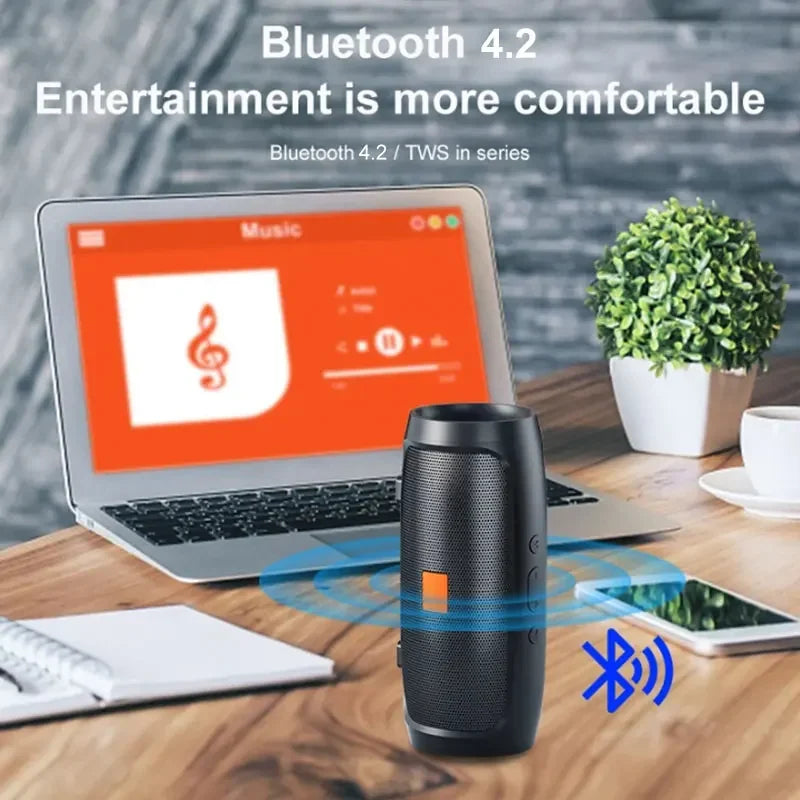Portable Bluetooth Speaker with FM Radio & USB Playback