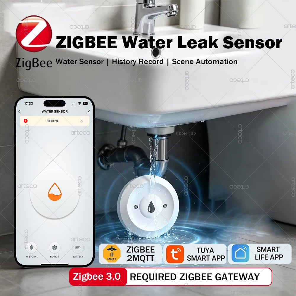 Smart Zigbee Water Sensor & Flood Leakage Detector