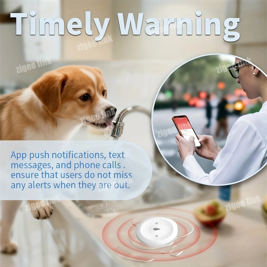 Tuya ZigBee 3.0 Smart Water Leak Sensor — Kitchen & Bathroom Flood Alert