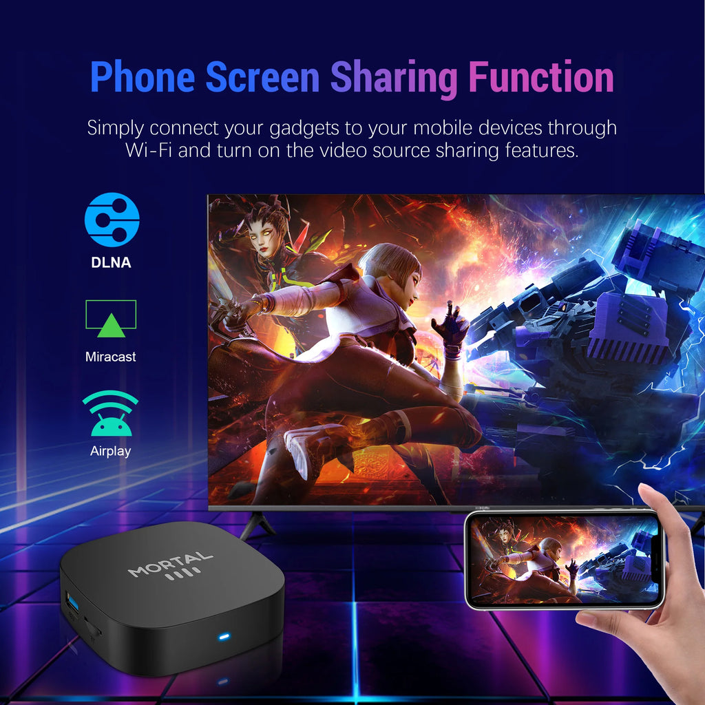 T1+ Smart TV Box Android 16 — 8K Ultra HD, WiFi 6, 8GB RAM, 128GB
