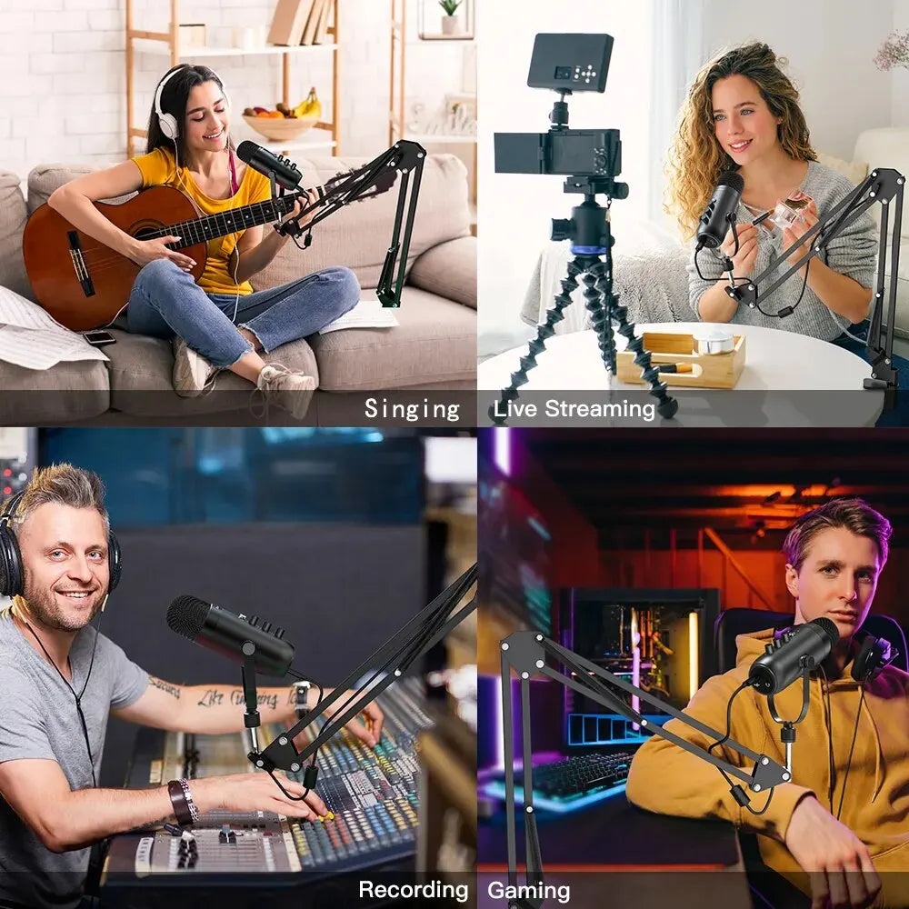 Haomuren USB Condenser Microphone Kit with Boom Arm