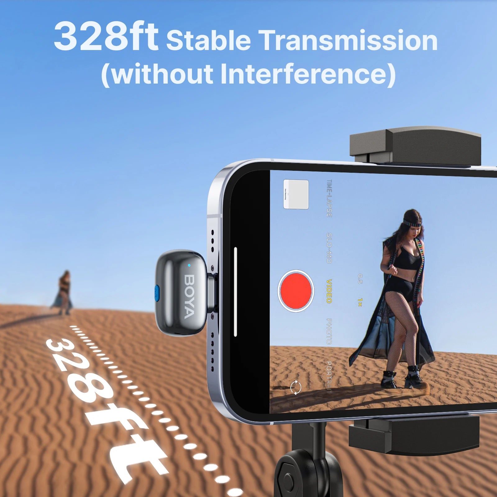 BOYA Mini 2 Wireless Lavalier Mic with AI Noise Reduction
