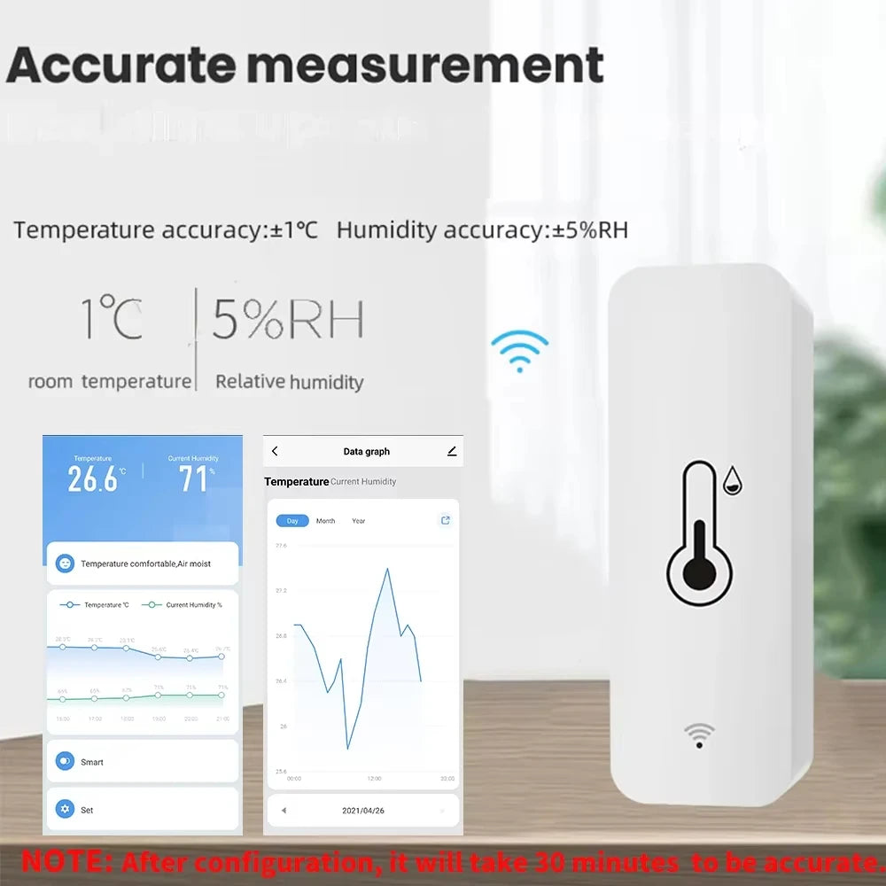 ZigBee 3.0 Smart Temperature & Humidity Sensor — Tuya & Alexa Compatible