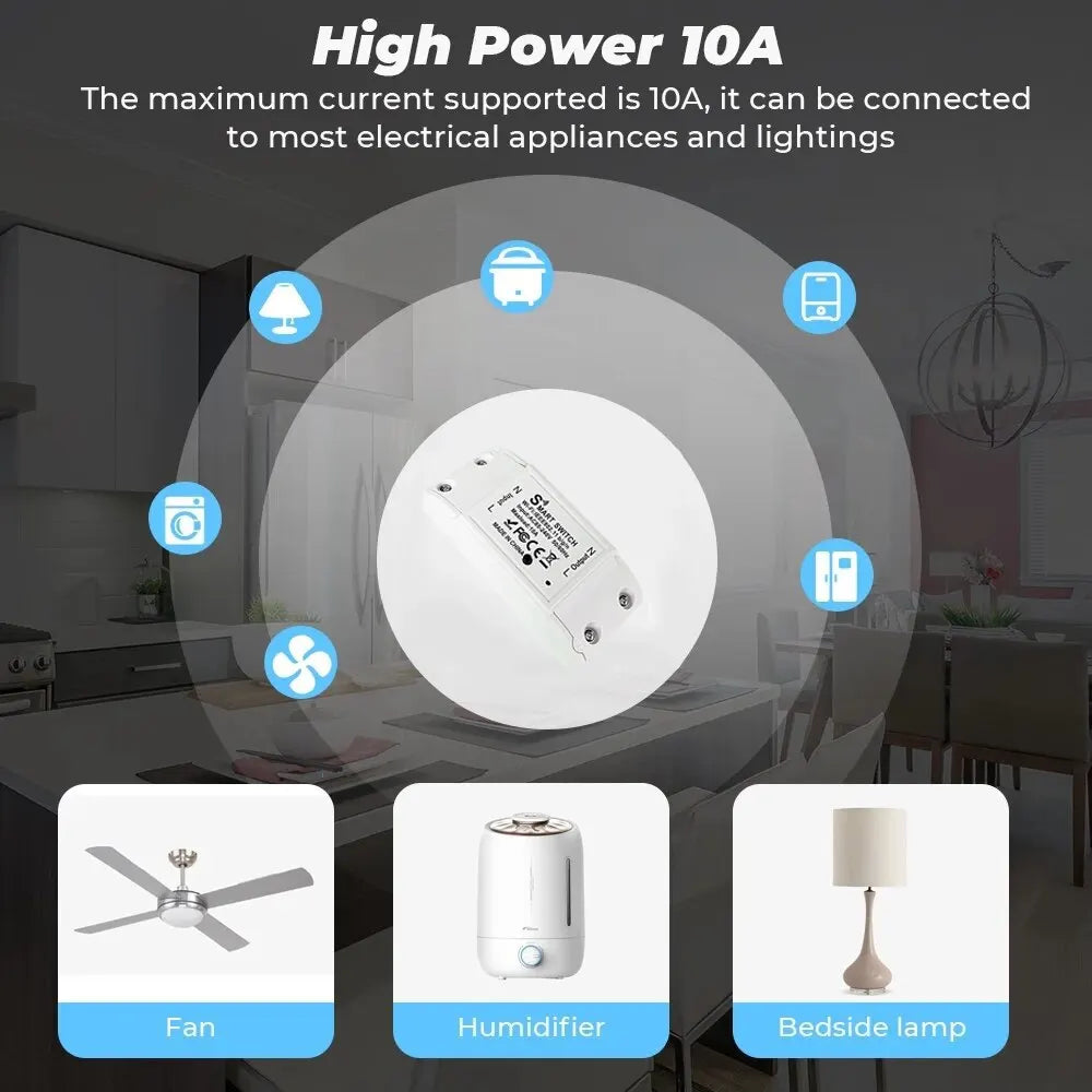 Tuya WiFi Smart Relay Switch Module — Alexa & Smart Life Compatible