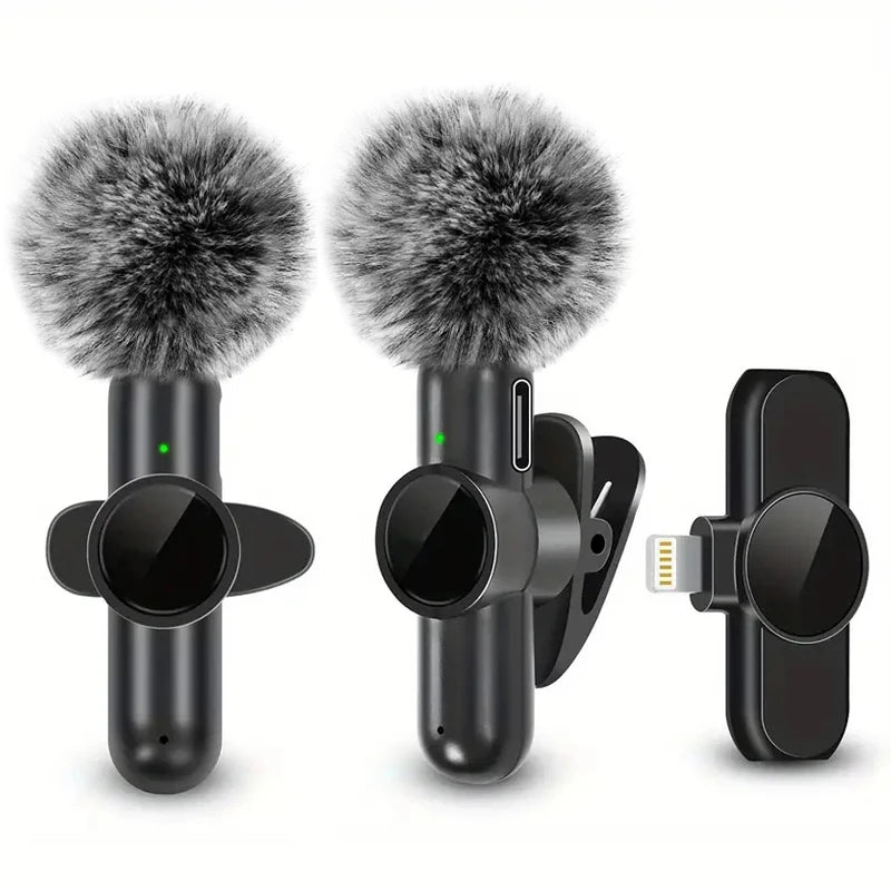 Wireless Lavalier Microphone with Windproof Cover