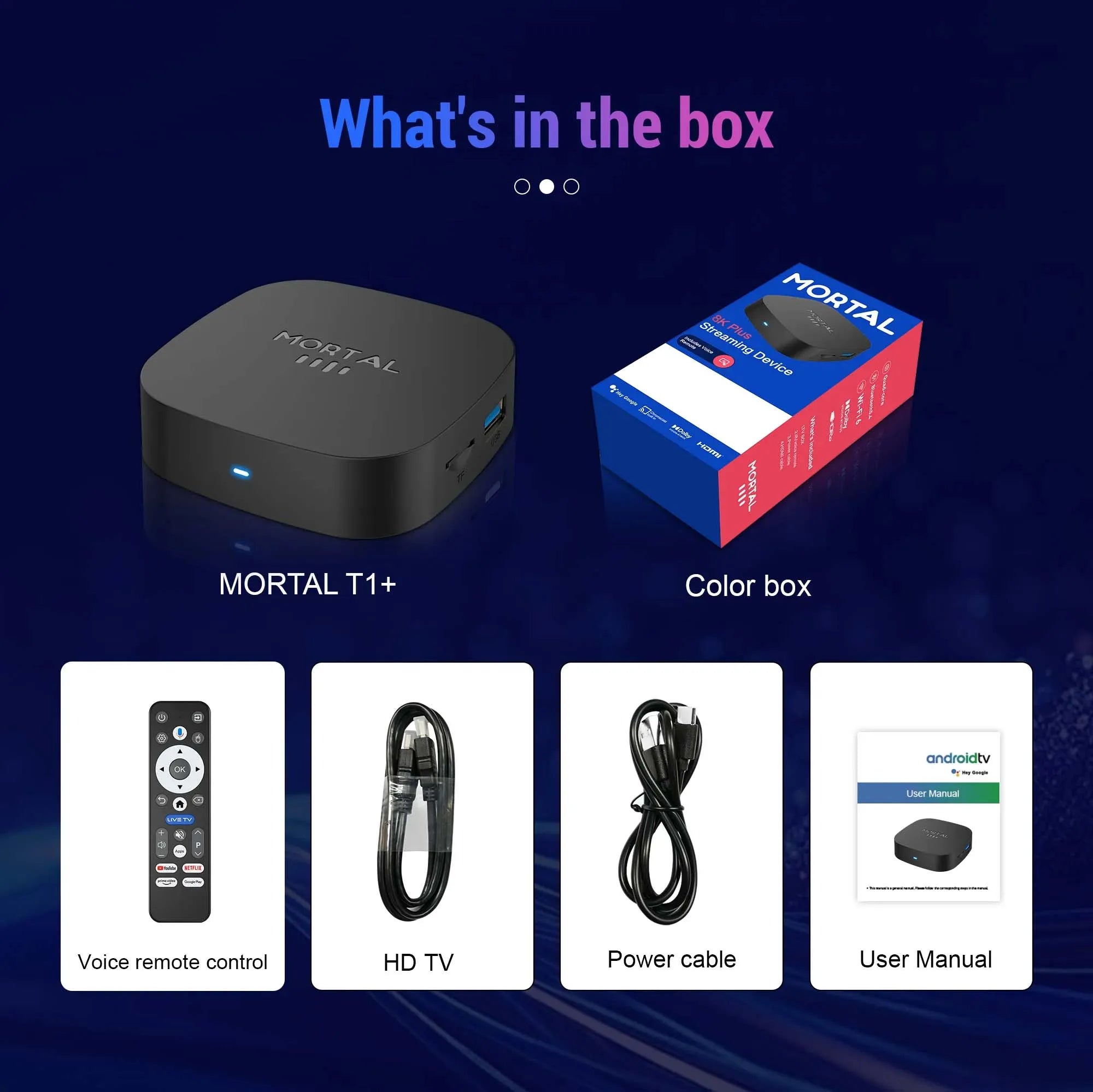 T1+ Smart TV Box Android 16 — 8K Ultra HD, WiFi 6, 8GB RAM, 128GB