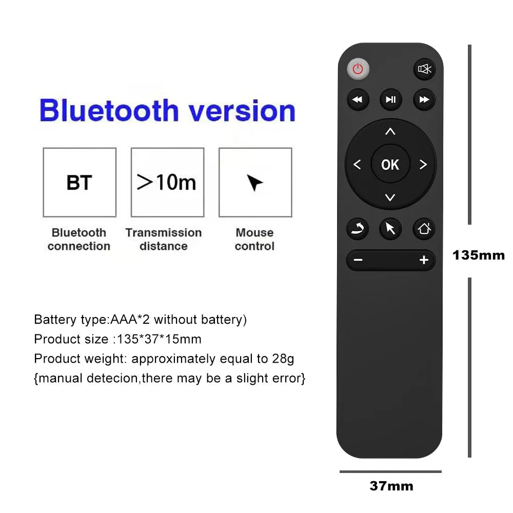 MT4 Smart Bluetooth IR Remote Controller for TV Box & Projector