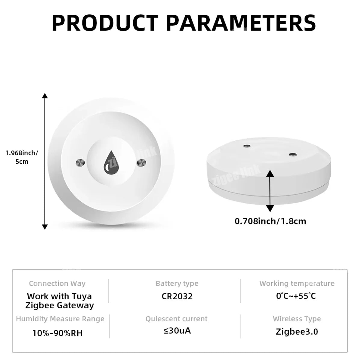 Tuya ZigBee 3.0 Smart Water Leak Sensor — Kitchen & Bathroom Flood Alert