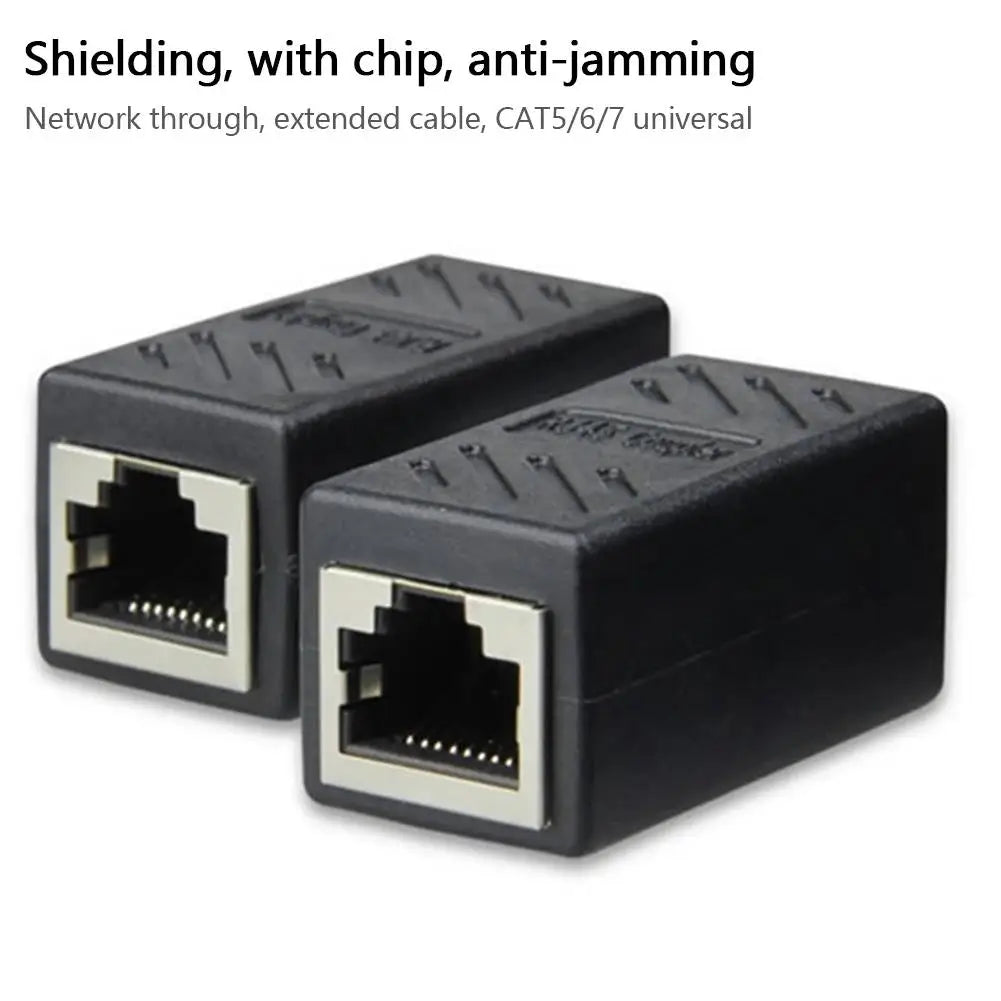 RJ45 Ethernet Cable Coupler — Cat5e/Cat6/Cat7, Female to Female