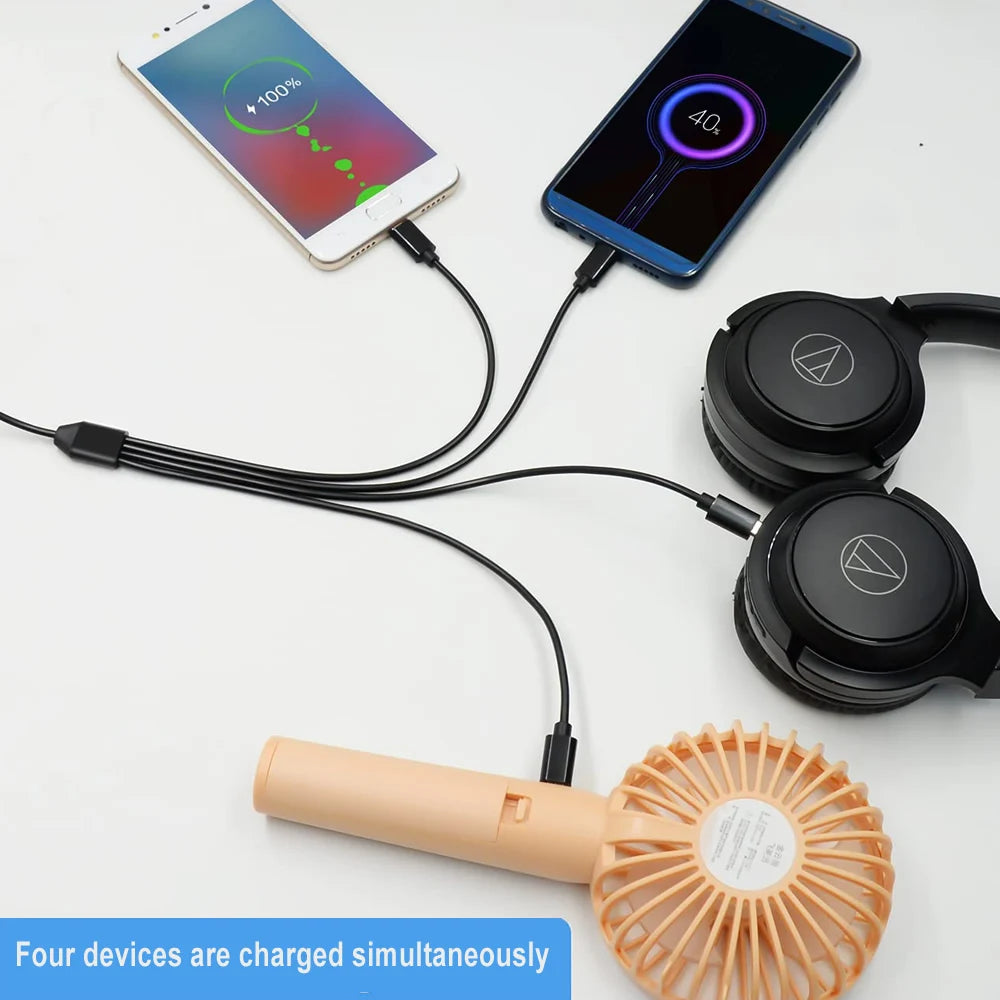 4-in-1 Multi USB Charging Cable — USB-C, Micro USB & PD Splitter