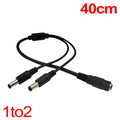 DC Power Splitter Cable — 1 to 8 Way, 5V/12V for LED & CCTV