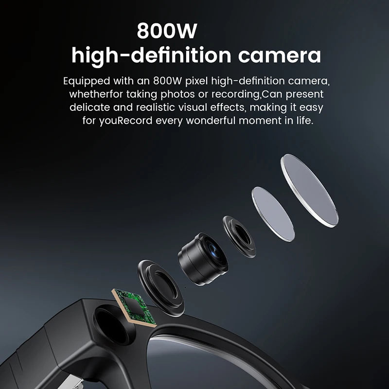 AI Smart Glasses — HD Photo & Video, 100+ Language Translation, Bluetooth