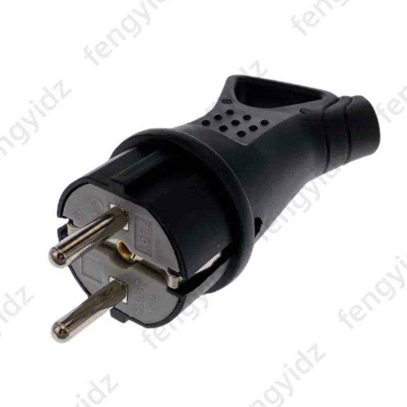 EU Waterproof Grounded Power Plug & Socket Set