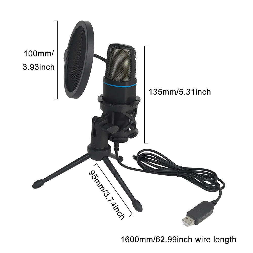 RGB USB Condenser Microphone for Gaming & Streaming
