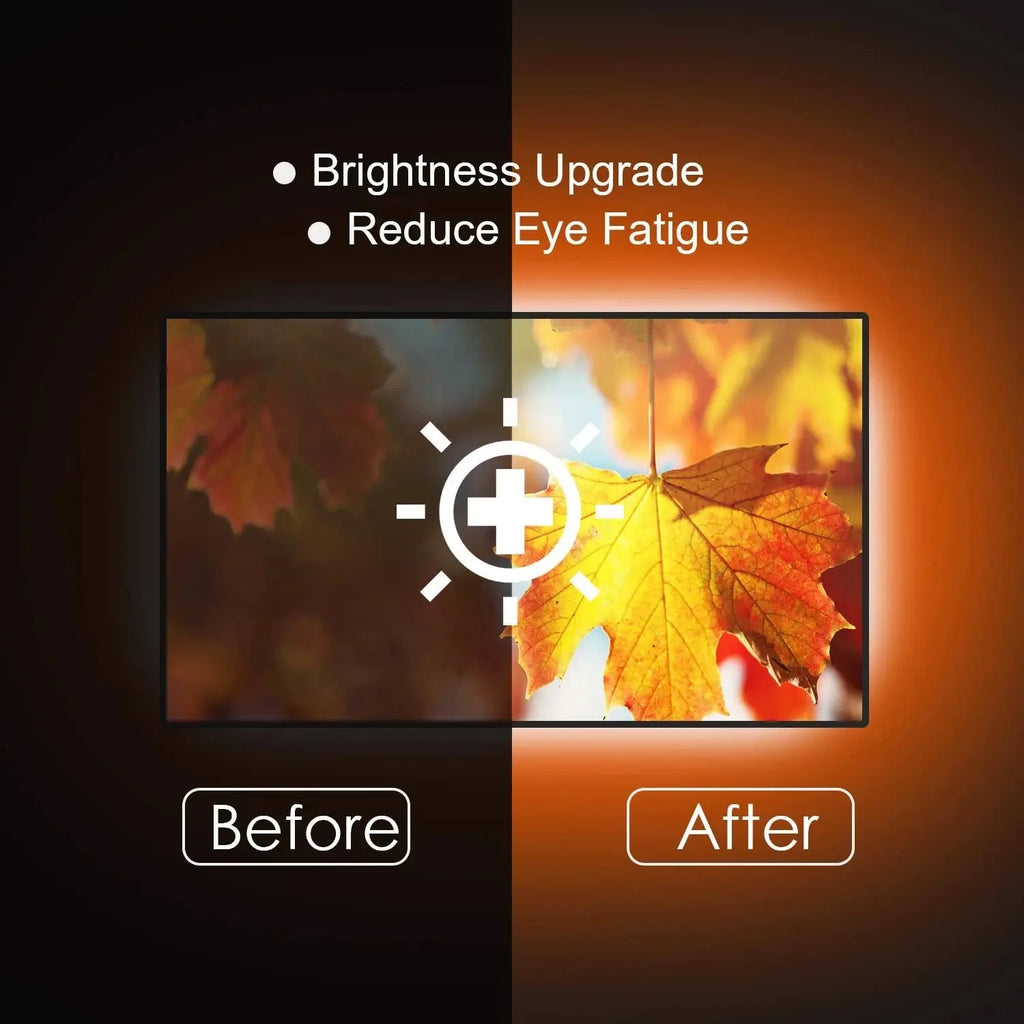 Smart Ambient TV LED Backlight Kit — HDMI Sync, RGBIC, 24–65 Inch