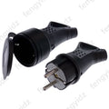 EU Waterproof Grounded Power Plug & Socket Set
