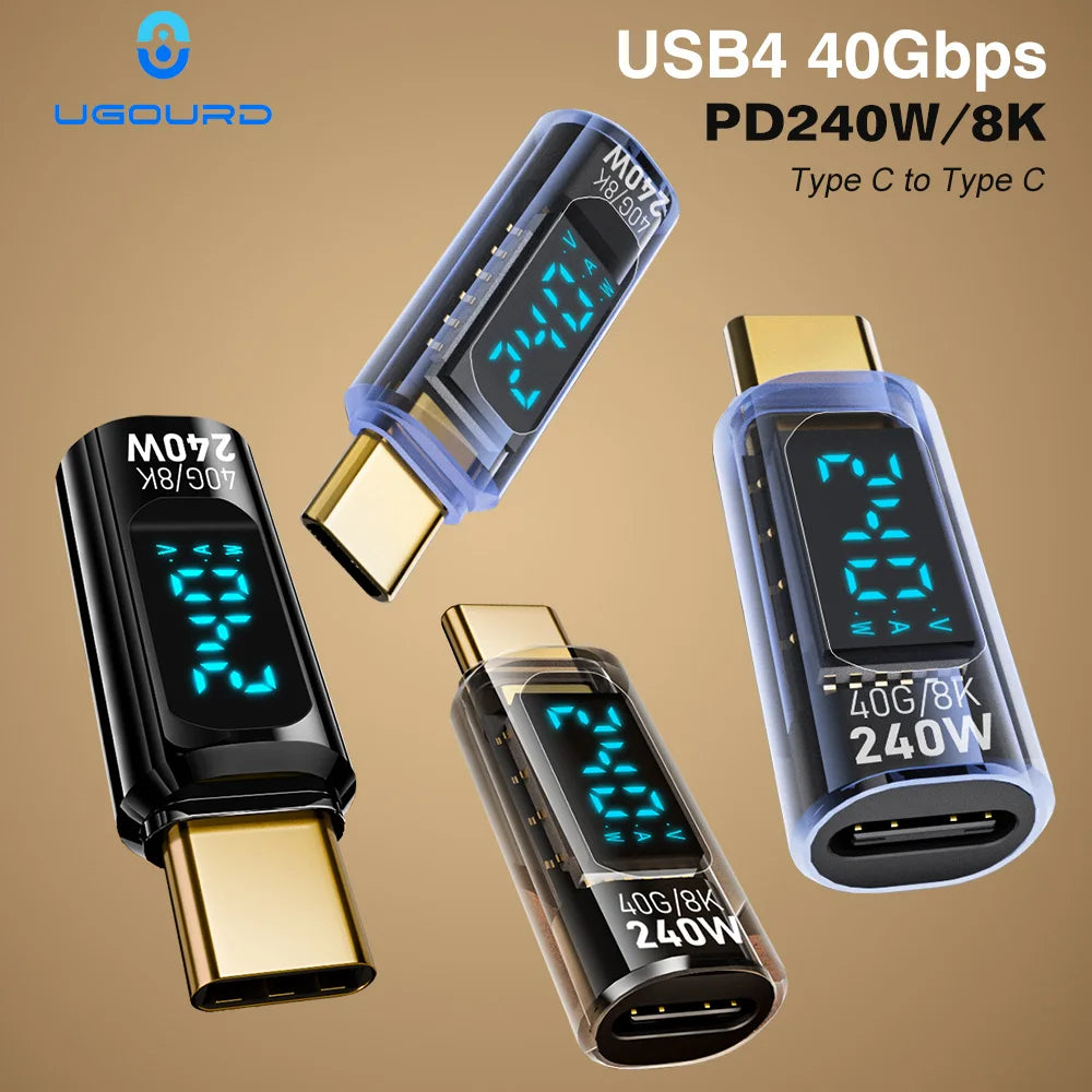 UGOURD USB4 40Gbps Type-C Adapter — 240W PD, 8K, Thunderbolt 3/4/5