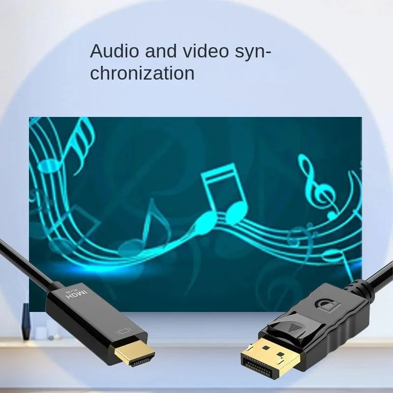 DisplayPort to HDMI Cable 4K - 1.8M DP to HDMI Adapter