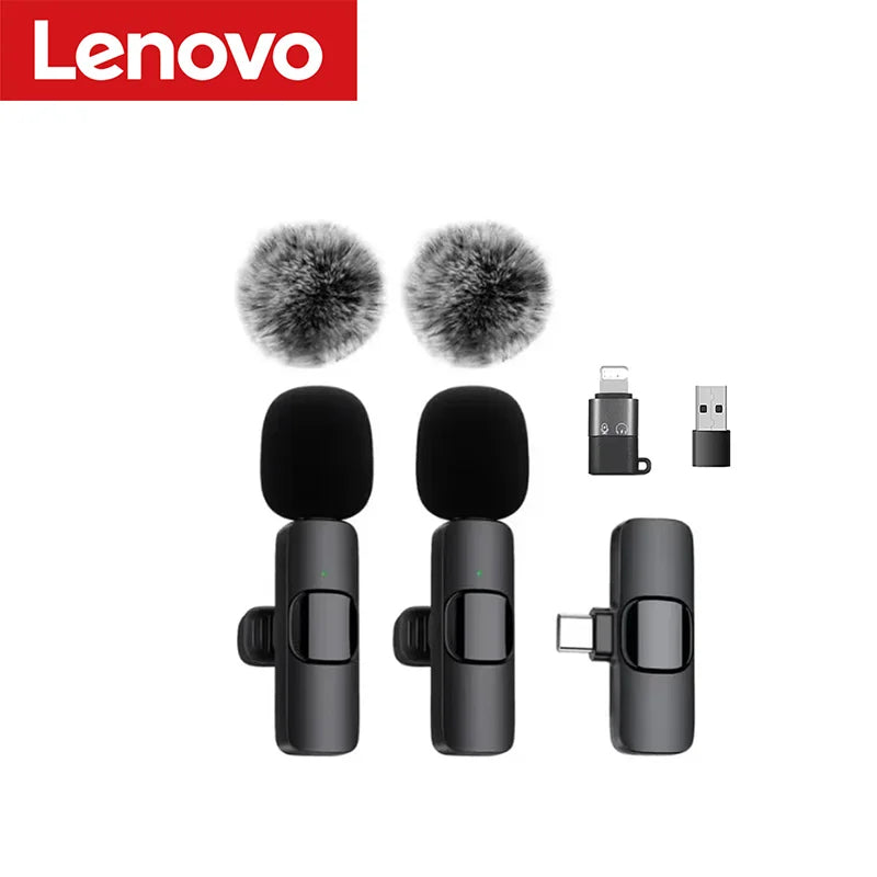 Lenovo Mini Wireless Lavalier Microphone for Live Streaming